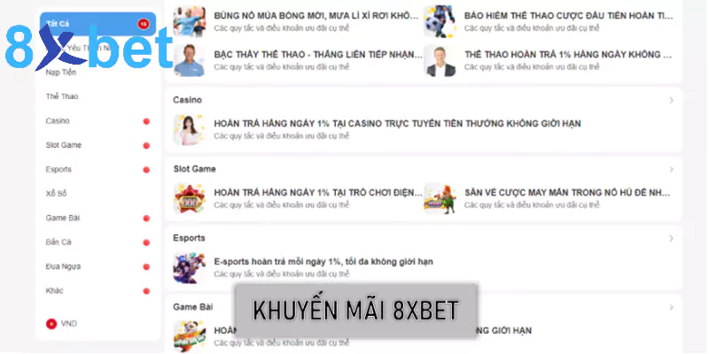 Khuyến mãi 8xbet - Cá cược thả ga, nhận quà liền tay 1 Khuyến mãi 8xbet