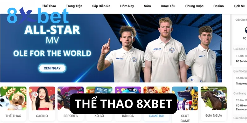 Thể thao 8xbet - Hành trình cá cược thể thao đỉnh cao 1 Thể thao 8xbet